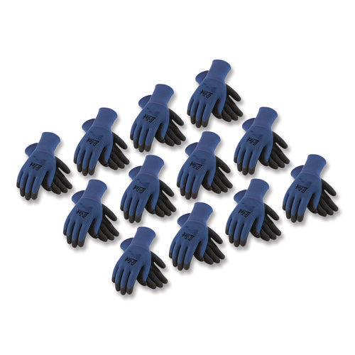 Gp Nitrile-coated Nylon Gloves, En388: 4121, 10" Long, X-large, Blue/black, 12 Pairs