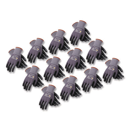 Endurance Seamless Knit Nylon Gloves, En388: 4131, Medium, Gray/black, 12 Pairs