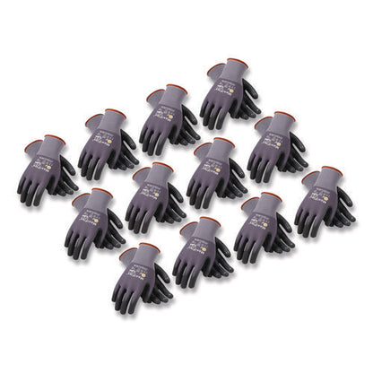 Endurance Seamless Knit Nylon Gloves, En388: 4131, X-large, Gray/black, 12 Pairs