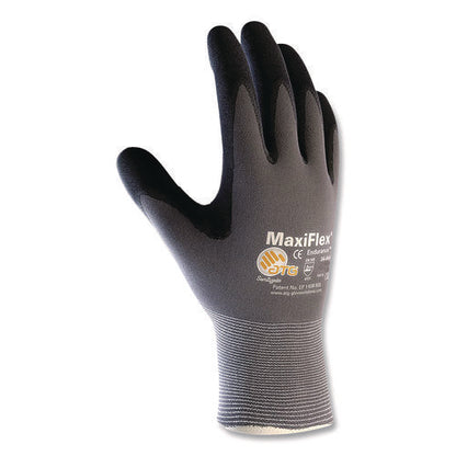 Ultimate Seamless Knit Nylon Gloves, Nitrile Microfoam Grip: Palm/fingers, En388: 4131, Small, Gray, 12 Pairs
