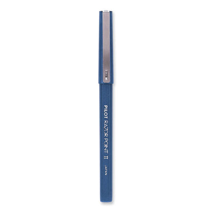 Razor Point Ii Super Fine Line Porous Point Pen, Stick, Super-fine 0.2 Mm, Blue Ink, Blue Barrel, Dozen
