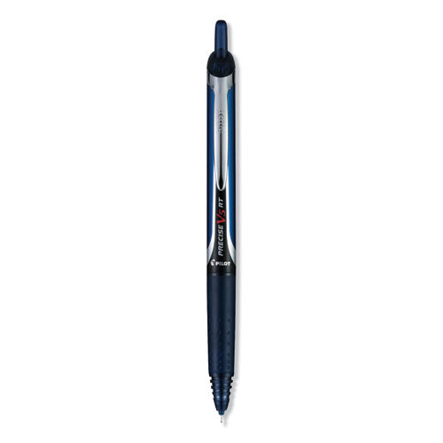 Precise V5rt Rollerball Pen, Retractable, Extra-fine 0.5 Mm, Navy Ink, Navy Barrel, Dozen