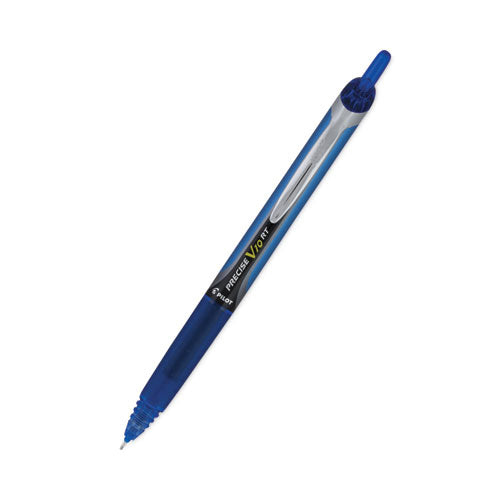 Precise V10rt Rollerball Pen, Retractable, Bold 1 Mm, Blue Ink, Blue Barrel, Dozen
