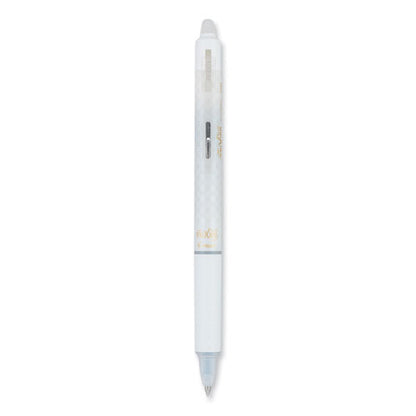 Frixion Ball Clicker Erasable Gel Pen, Retractable, Extra-fine 0.5 Mm, Black Ink, White Barrel, Dozen