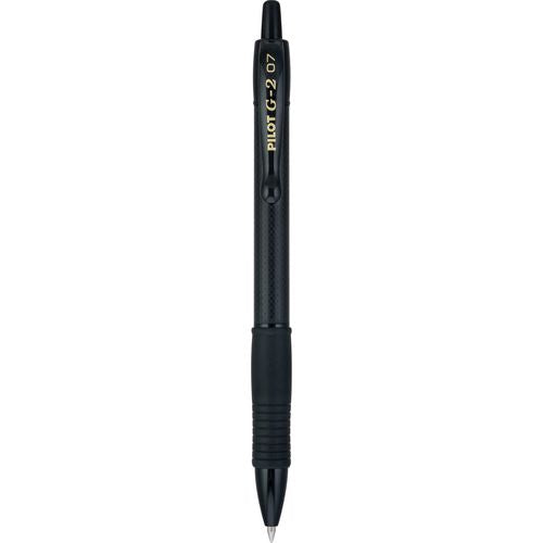 G2 Edge Premium Gel Pen, Retractable, Fine 0.7 Mm, Black Ink, Black Barrel, 36/pack