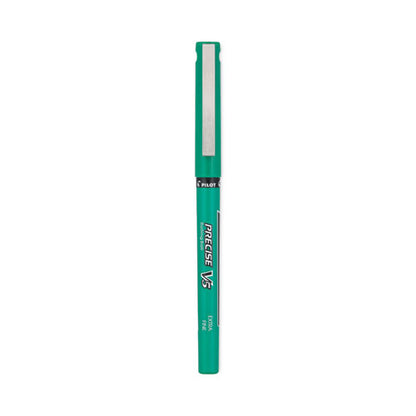 Precise V5 Rollerball Pen, Stick, Extra-fine 0.5 Mm, Green Ink, Green/clear Barrel, Dozen