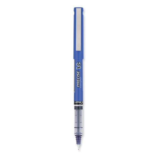 Precise V5 Rollerball Pen, Stick, Extra-fine 0.5 Mm, Purple Ink, Purple/clear Barrel, Dozen