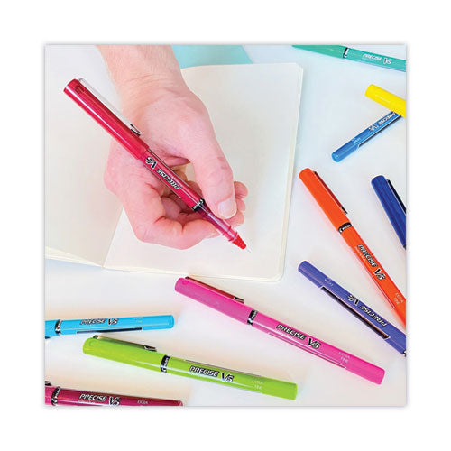Precise V5 Rollerball Pen, Stick, Extra-fine 0.5 Mm, Assorted Ink And Barrel Colors, 7/pack