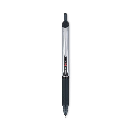 Precise V5rt Rollerball Pen, Retractable, Extra-fine 0.5 Mm, Black Ink, Black Barrel