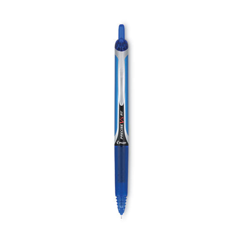 Precise V5rt Rollerball Pen, Retractable, Extra-fine 0.5 Mm, Blue Ink, Blue Barrel