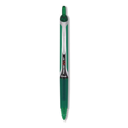 Precise V5rt Rollerball Pen, Retractable, Extra-fine 0.5 Mm, Green Ink, Green/silver Barrel