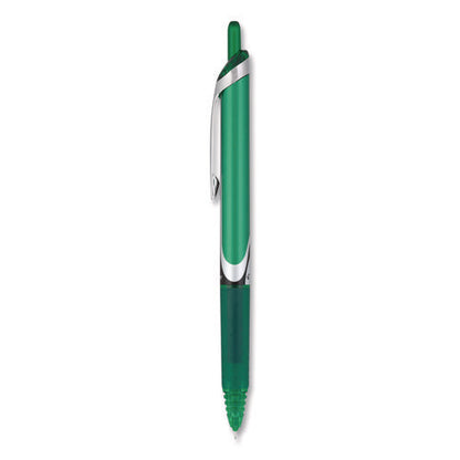 Precise V5rt Rollerball Pen, Retractable, Extra-fine 0.5 Mm, Green Ink, Green/silver Barrel