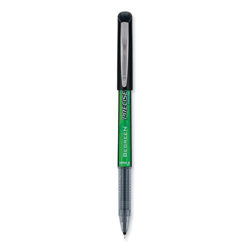 Precise V5 Begreen Rollerball Pen, Stick, Extra-fine 0.5 Mm, Black Ink, Black Barrel, Dozen