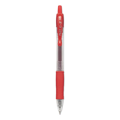 G2 Premium Gel Pen, Retractable, Extra-fine 0.5 Mm, Red Ink, Smoke/red Barrel, Dozen