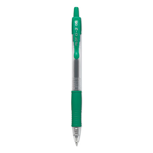 G2 Premium Gel Pen, Retractable, Extra-fine 0.5 Mm, Green Ink, Smoke/green Barrel, Dozen