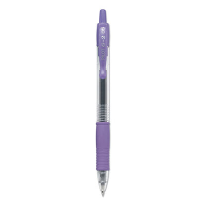 G2 Premium Gel Pen, Retractable, Extra-fine 0.5 Mm, Purple Ink, Smoke/purple Barrel, Dozen
