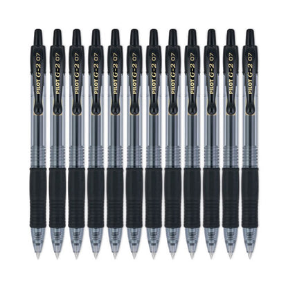 G2 Premium Gel Pen, Retractable, Fine 0.7 Mm, Black Ink, Smoke/black Barrel, Dozen