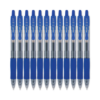 G2 Premium Gel Pen, Retractable, Fine 0.7 Mm, Blue Ink, Smoke/blue Barrel, 12/pack