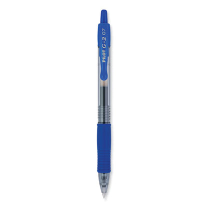 G2 Premium Gel Pen, Retractable, Fine 0.7 Mm, Blue Ink, Smoke/blue Barrel, 2/pack