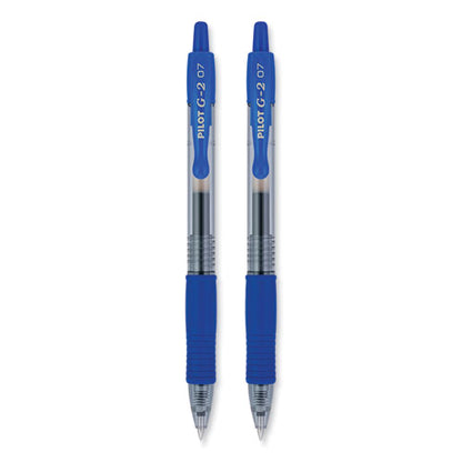 G2 Premium Gel Pen, Retractable, Fine 0.7 Mm, Blue Ink, Smoke/blue Barrel, 2/pack