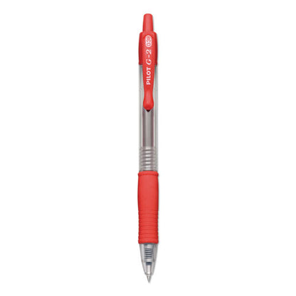 G2 Premium Gel Pen, Retractable, Extra-fine 0.38 Mm, Red Ink, Smoke/red Barrel