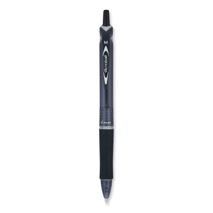 Acroball Colors Advanced Ink Hybrid Gel Pen, Retractable, Medium 1 Mm, Black Ink, Smoke/black Barrel