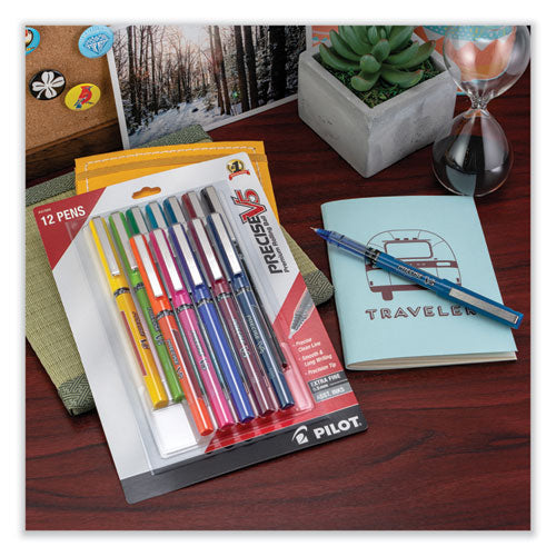 Precise V5 Rollerball Pen, Stick, Fine 0.5 Mm, Assorted Ink And Barrel Colors, Dozen
