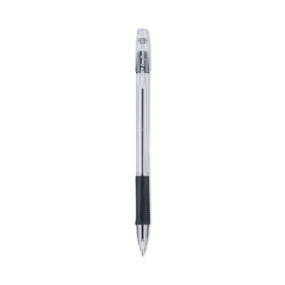 Easytouch Ballpoint Pen, Stick, Fine 0.7 Mm, Black Ink, Clear/black Barrel, Dozen