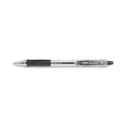 Easytouch Ballpoint Pen, Retractable, Medium 1 Mm, Black Ink, Clear Barrel, Dozen