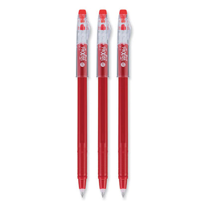 Frixion Colorsticks Erasable Gel Pen, Stick, Fine 0.7 Mm, Red Ink, Red Barrel, Dozen