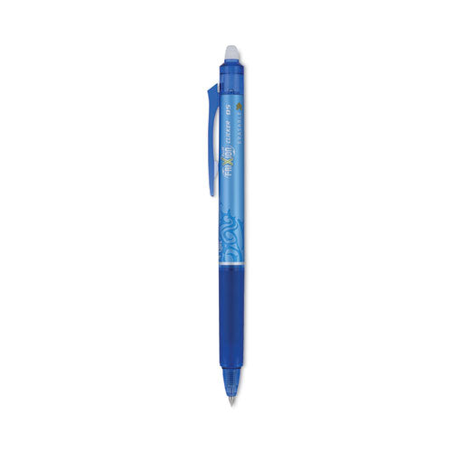 Frixion Clicker Erasable Gel Pen, Retractable, Extra-fine 0.5 Mm, Blue Ink, Blue Barrel, Dozen