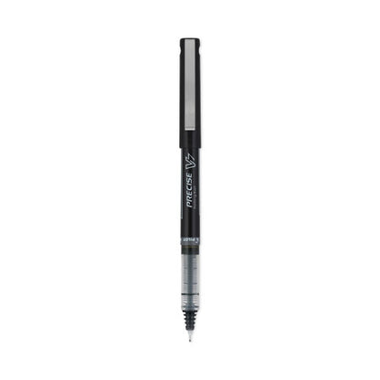 Precise V7 Rollerball Pen, Stick, Fine 0.7 Mm, Black Ink, Black/clear Barrel, Dozen