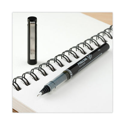 Precise V7 Rollerball Pen, Stick, Fine 0.7 Mm, Black Ink, Black/clear Barrel, Dozen