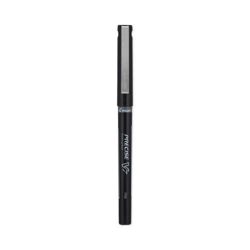 Precise V7 Rollerball Pen, Stick, Fine 0.7 Mm, Black Ink, Black/clear Barrel, Dozen