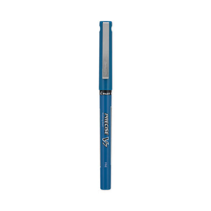 Precise V7 Rollerball Pen, Stick, Fine 0.7 Mm, Blue Ink, Blue/clear Barrel, Dozen