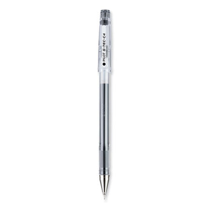 G-tec-c Ultra Gel Pen, Stick, Ultra-fine 0.4 Mm, Black Ink, Clear/black Barrel, Dozen