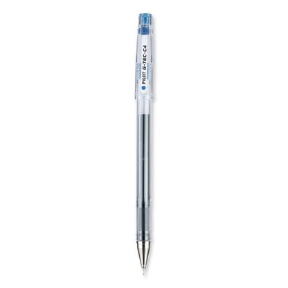 G-tec-c Ultra Gel Pen, Stick, Ultra-fine 0.4 Mm, Blue Ink, Clear/blue Barrel, Dozen