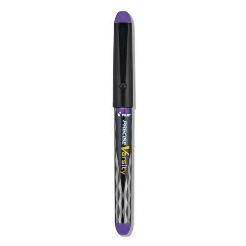 Varsity Fountain Pen, Medium 1 Mm, Purple Ink, Clear/black/purple Barrel