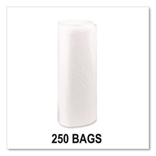 Eco Strong Plus Can Liners, 33 Gal, 13 Mic, 33" X 39", Natural, Perforated Roll, 250/carton