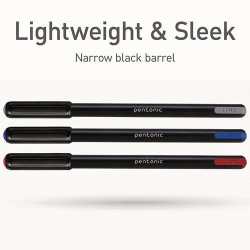 Pentonic Ballpoint Pen, Stick, Fine 0.7 Mm, Assorted Ink Colors, Black Barrel, 25/pack