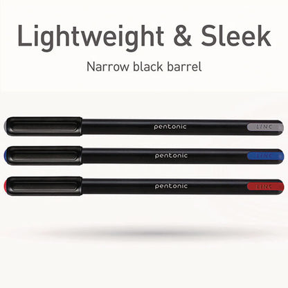 Pentonic Ballpoint Pen, Stick, Fine 0.7 Mm, Assorted Ink Colors, Black Barrel, 25/pack