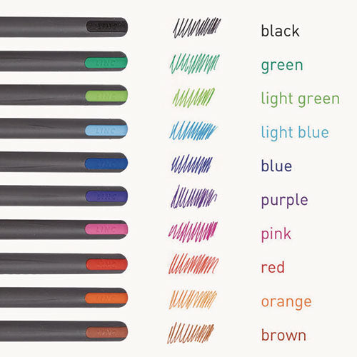 Pentonic Ballpoint Pen, Stick, Medium 1 Mm, Assorted Ink Colors, Charcoal Gray Barrel, 25/pack