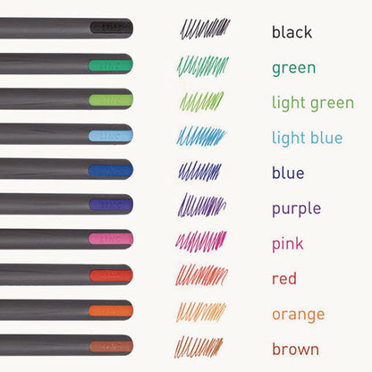 Pentonic Ballpoint Pen, Stick, Medium 1 Mm, Assorted Ink Colors, Charcoal Gray Barrel, 25/pack