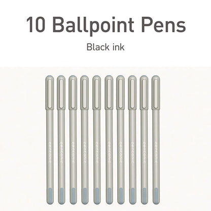 Pentonic Gel Pen, Stick, Fine 0.7 Mm, Black Ink, Pale Gray Barrel, 10/pack