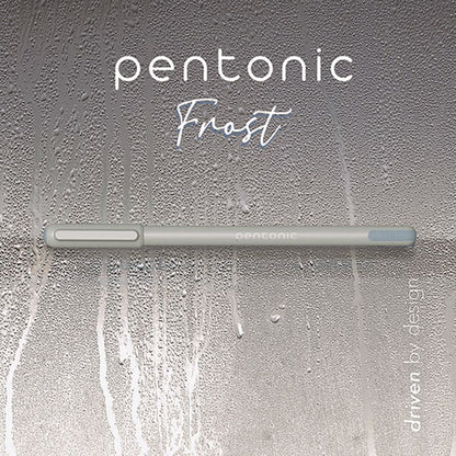 Pentonic Gel Pen, Stick, Fine 0.7 Mm, Black Ink, Pale Gray Barrel, 10/pack