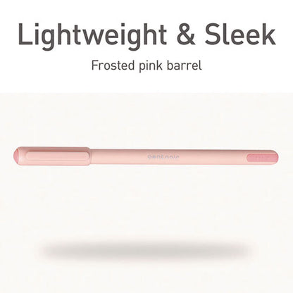 Pentonic Gel Pen, Stick, Fine 0.7 Mm, Red Ink, Pale Pink Barrel, 10/pack