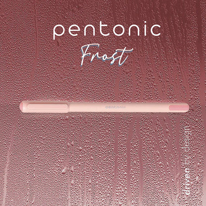 Pentonic Gel Pen, Stick, Fine 0.7 Mm, Red Ink, Pale Pink Barrel, 10/pack