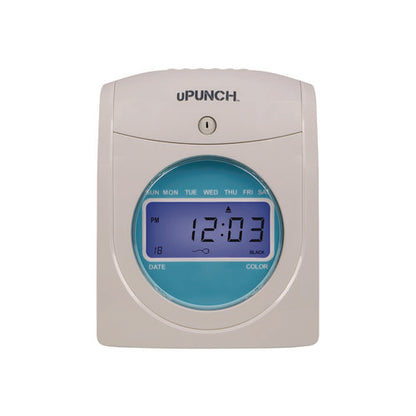 Digital Auto-align Punch Time Clock Bundle, Digital Display, White