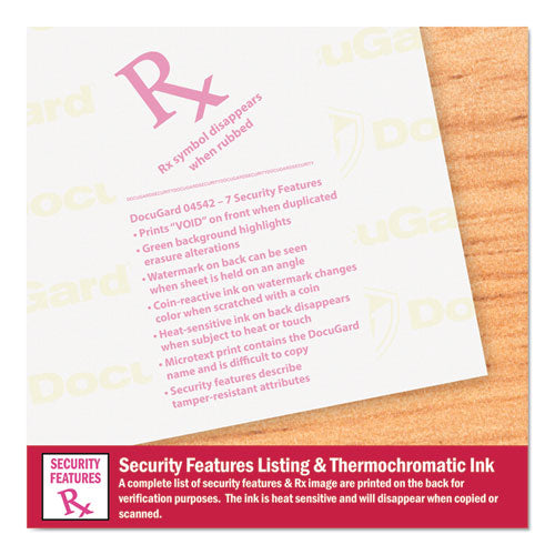 Medical Security Papers, 24 Lb Bond Weight, 8.5 X 11, Green, 500/ream