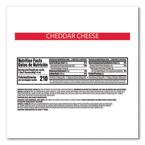 Grab And Go Cheddar Cheese Crisps, 1.4 Oz Can, 12 Carton